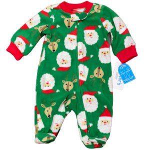 Carter’s NWT Baby Newborn Christmas Santa Reindeer Onesie Bodysuit Pajamas